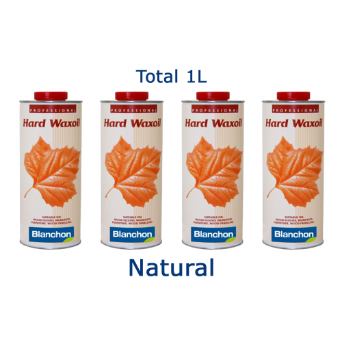 Blanchon HARD WAXOIL (hardwax) 1 ltr (four 0.25 ltr cans) NATURAL 04121083 (BL)